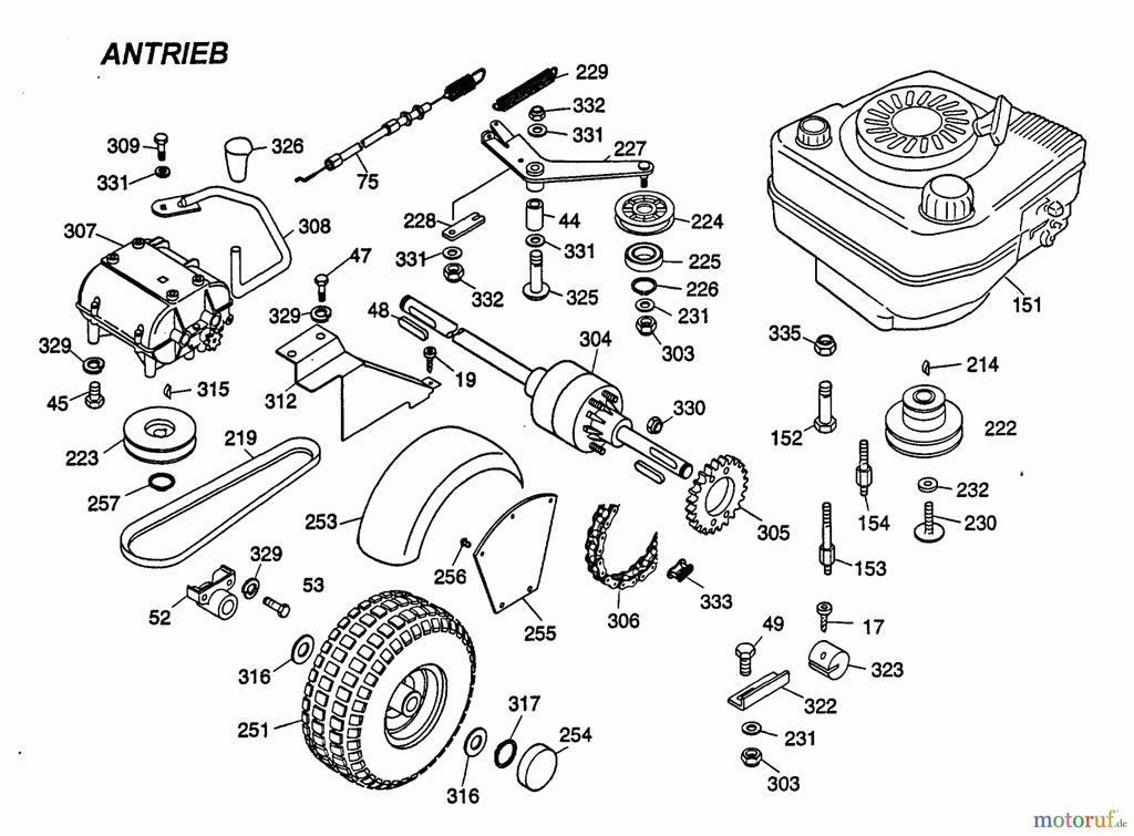 Kettenspanner passend für Wolf-Garten Cart OHV2 & SV3 – Ersatzteil Nr. 6110307